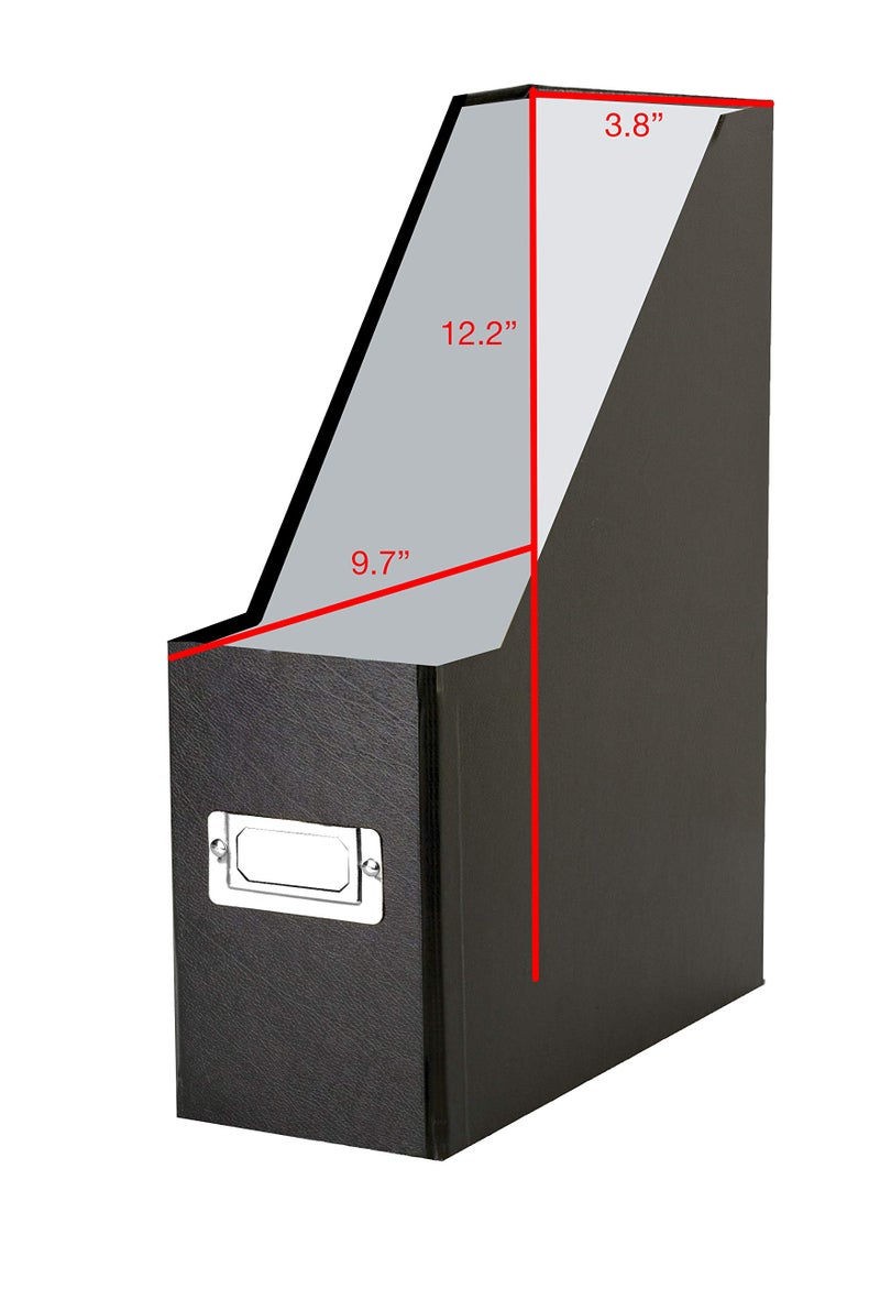 Snap-N-Store Fiberboard Magazine File with PVC Laminate, 12.25 x 3.88 x 9.75 Inches, Black (SNS01565) - Image 3